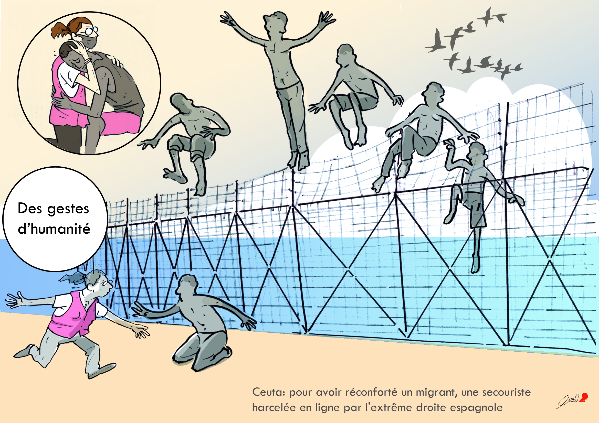 Mai 2021 : Afflux de migrants à Ceut.